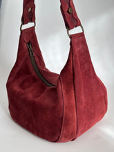 Load image into Gallery viewer, Suede Hobo Bag with Scallop Detail