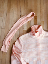 Load image into Gallery viewer, 1970’s Bleeker Street Salmon Colored Sweater Combo Dress