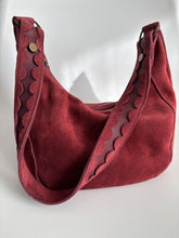 Load image into Gallery viewer, Suede Hobo Bag with Scallop Detail