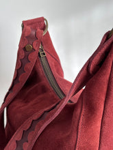Load image into Gallery viewer, Suede Hobo Bag with Scallop Detail