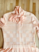 Load image into Gallery viewer, 1970’s Bleeker Street Salmon Colored Sweater Combo Dress