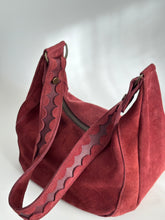 Load image into Gallery viewer, Suede Hobo Bag with Scallop Detail