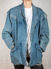 Load image into Gallery viewer, 1980s V Detail Denim Jacket