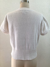 Load image into Gallery viewer, White Cotton Short Sleeve Sweater