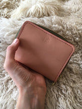 Load image into Gallery viewer, Natural Handmade Pink Leather Zip Wallet
