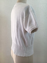 Load image into Gallery viewer, White Cotton Short Sleeve Sweater