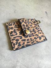 Load image into Gallery viewer, leather card holder leopard print
