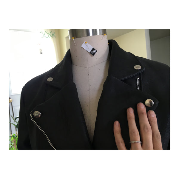 Leather Jacket: Sewing the lining in