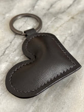 Load image into Gallery viewer, Black Box Leather Heart Key Fob
