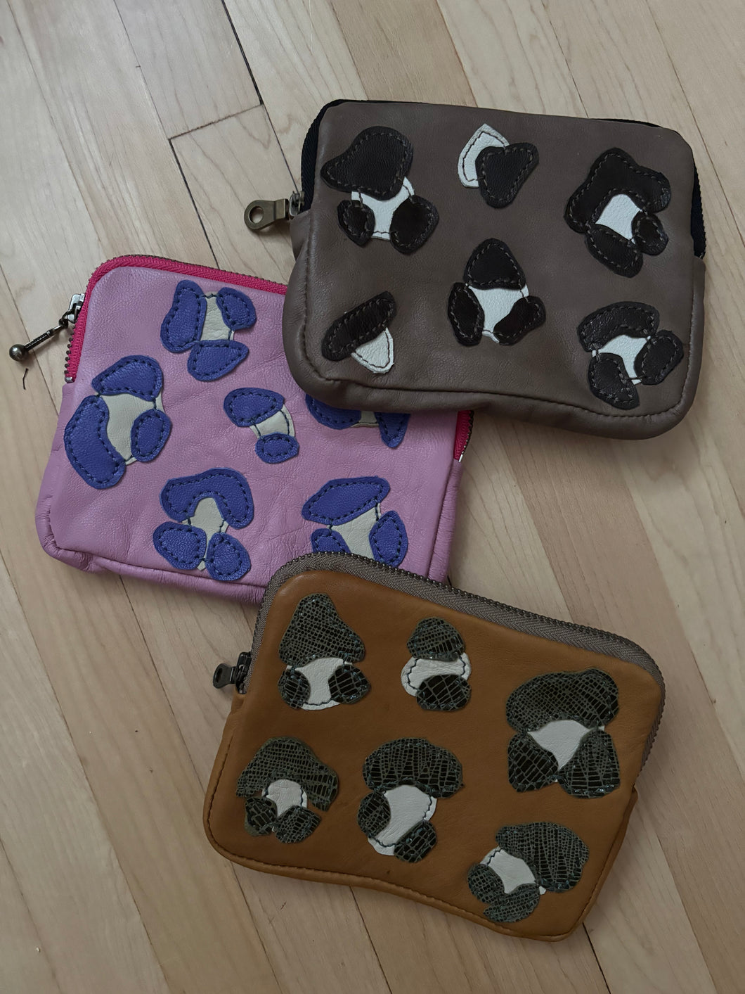 Soft Leather Leopard Zip Wallet