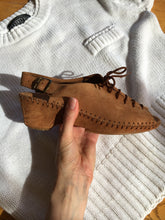 Load image into Gallery viewer, Lace-up Italian Leather Wedge Shoes
