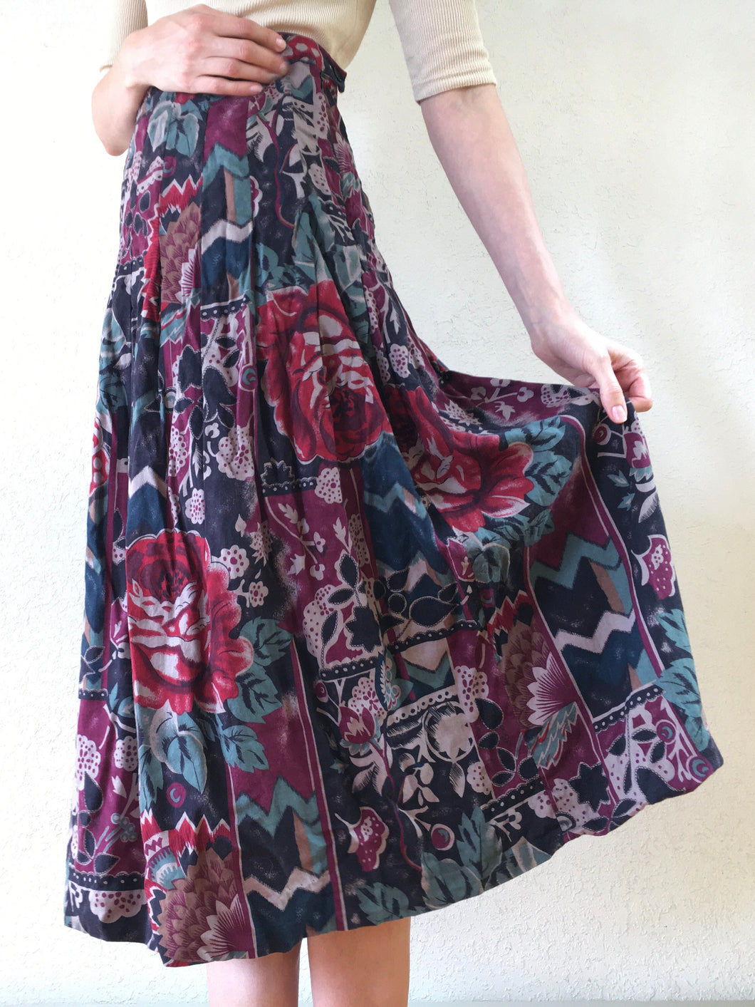 Dark Floral Skirt