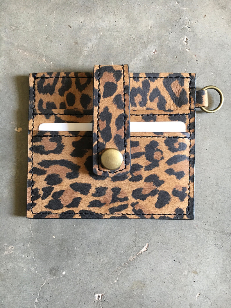 leopard card wallet